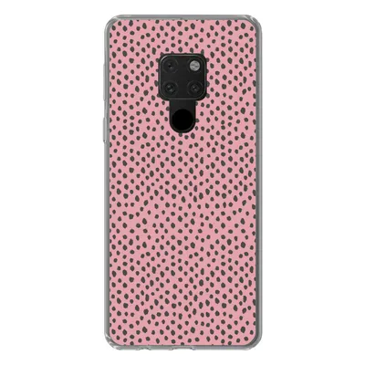 Produktbild von MuchoWow® Handyhülle Schutzhülle Hülle für Huawei P40 Lite Polka dots - Rosa - Schwarz Silikon Softcase Handy Hülle - Handy