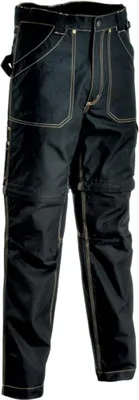 Produktbild von 2 in 1 Profi Arbeitshose Cofra Helsinki, 100% Baumwolle schwarz 46