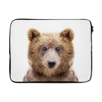 Produktbild von MuchoWow® Laptop Hülle 15 Zoll Bär - Braun - Tiere - Natur Laptoptasche - Laptoptasche - Sleeve - Rundum-Schutz
