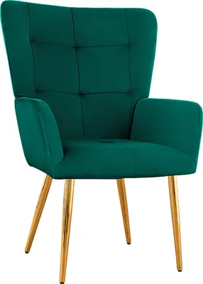 Produktbild von Relaxsessel sessel ohrensessel gepolstert velours dunkelgrün