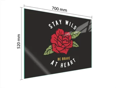 Produktbild von Glasschutzplatte Für Herd 70X52 Rose