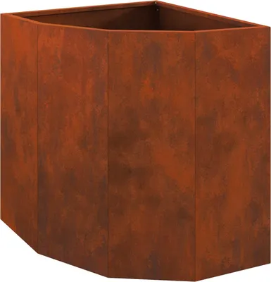 Productafbeelding van vidaXL Hoekplantenbak, roestlook, 45 x 45 x 50 cm, weerbestendig staal