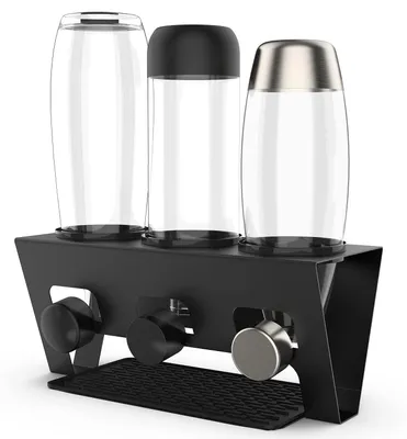 Immagine prodotto di Portabottiglie Rainsworth compatibile con modelli Duo e con le bottiglie d'acqua più comuni – Nero, capacità per 3 bottiglie