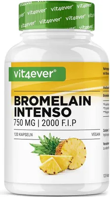 Image de Complément alimentaire pour favoriser la digestion Vit4ever Broméline Intenso 750mg 2000 F.I.P., 120 gélules