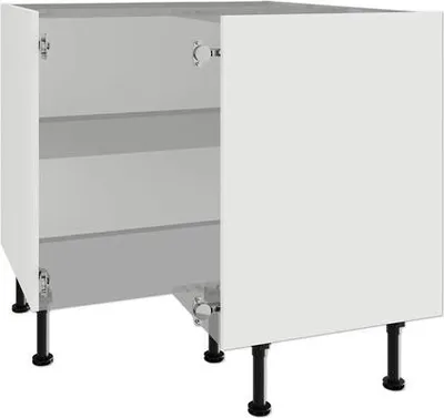 Produktbild von PICCANTE Smart Eck-Unterschrankkorpus 90 x 90 cm für 2 Drehtüren BxTxH 55,5 x 1,6 x 87 cm SOFT WHITE Clickmontage Nr. 3"
