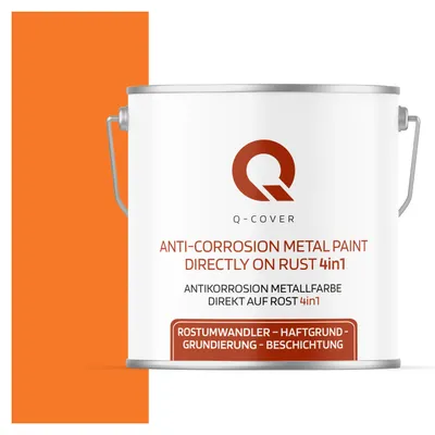 Produktbild von ANTIKORROSION METALLFARBE | DIREKT AUF ROST 4 IN 1 Pastellorange RAL 2003 5L HALBMATT ANTI-ROST METALLSCHUTZLACK METALLLACK