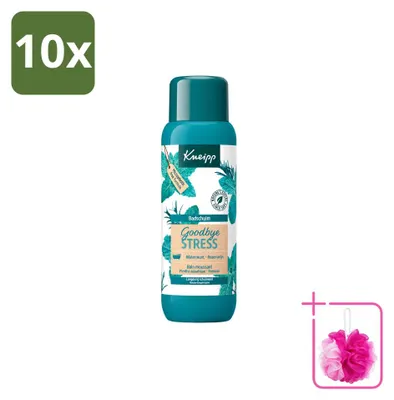 Produktbild von 10 x Kneipp Badschuim Goodbye Stress - Wasserminze & Rosmarin - 400 ml - Sparpackung - 10 Stücke