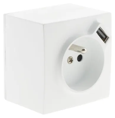 Immagine prodotto di Prese multiple, bianche, 3680 W, 2P+T + USB 2,4 A