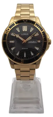 Produktbild von ChronoMeister Armbanduhr Lorus RH362AX9 Herrenuhr Edelstahl Gold Neu