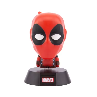 A Deadpool Icon light on a black base with the Marvel logo.