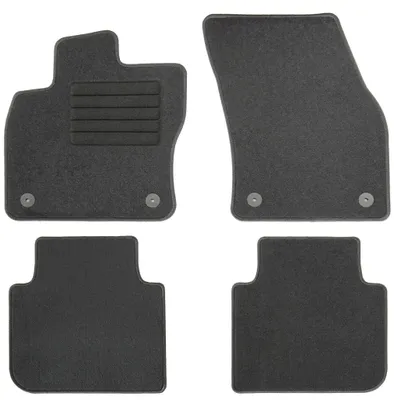 Fußmatten-Set für VW Tiguan 2 AD, 04/2016-01/20024, 4-teilig, Schwarz