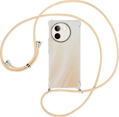 Produktbild von Handykette Backcover-Schutzhülle mit Band (Metall silberfarben) für vivo V30e 5G - Goldkordel