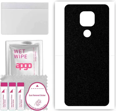 Produktbild von apgo Rückseite Schutzfolie, Skin, kompatibel mit Lenovo K12 Note, Hinten Displayschutzfolie aus Vinylfolie, kratzfest, einfache Montage - Mattschwarz