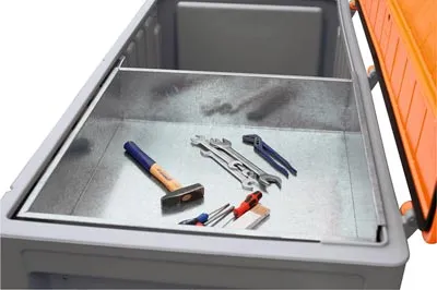 Produktbild von Metall-Einlegeschale, BxTxH 670x740x170 mm für Materialbox Volumen 750 l