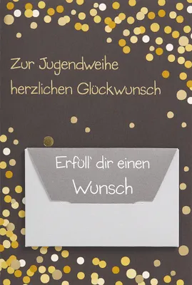 Produktbild von Jugendweihe - Geldkarte - Glückwunschkarte im Format 11,5 x 17 cm