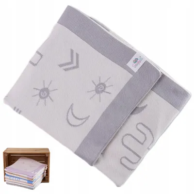 Image de Snuglytots Couverture Bébé Double Face Coton Gris 90x100