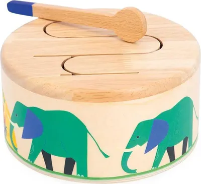 Immagine prodotto di Janod tamburo di legno Gioia - strumento musicale per bambini - legno