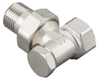 Produktbild von sanicomfort Heizkörperverschraubung Eck 1/2 Zoll, 21,3 mm, vernickelt/chrom, Heizkörperanschluss Verschraubung