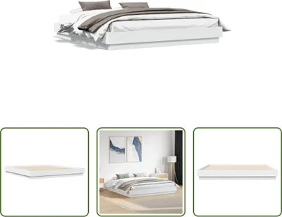 Produktbild von The Living Store Bettgestell Weiß 180x200 cm Holzwerkstoff