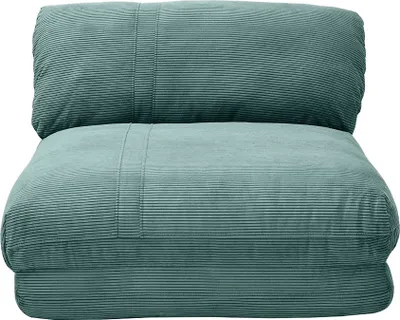 Produktbild von Miliboo - Schlafsessel aus Cord in hellem Grünblau 1-Sitzer SPENCER