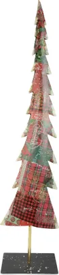 Produktbild von Metall Weihnachtsbaum stehend | Rot Grün | 16,5×67 cm | 18203
