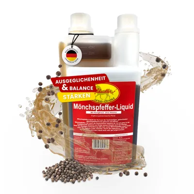 Produktbild von Scheidler horse-direkt Mönchspfeffer Liquid für Pferde 1000ml Hochdosiert – 100% Natürliches Flüssiges Ergänzungsfuttermittel für Pferde –