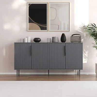 Produktbild von Skye Decor, Clara - Anthracite, Konsole, Anthrazit, 100% MELAMINBESCHICHTETE SPANNPLATTE, 150 x 36 x 75 cm