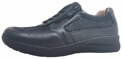 Image de Caprice : chaussures de sport à lacets, noires, pour le quotidien
