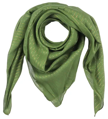 Produktbild von Baumwolltuch grün Lurex gold quadratisches Tuch