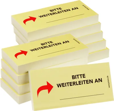 Image de PRICARO Notes repositionnables "Veuillez transmettre à", 100 feuilles, 10 pièces