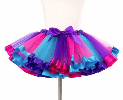 Immagine prodotto di Gonna in tulle per bambine – gonna viola con fiocco incluso – taglia 98/104 – gonna per bambine di 2-4 anni – gonna da indossare facilmente/gonna da festa