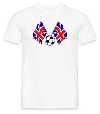 Produktbild von Spreadshirt England Flaggen | England Fußball Männer T-Shirt, L, Weiß
