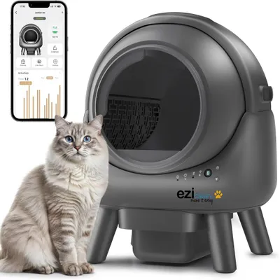 Produktbild von Selbstreinigende katzentoilette mit roboterfunktion, 50 l, 55 db, grau E.ziclean CATBOTK6I