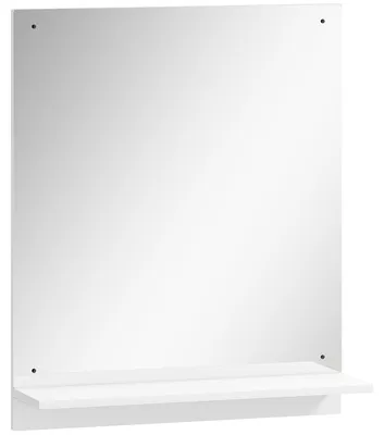 Produktbild von Badspiegel 50 x 60 cm Wandspiegel mit Regal, Badezimmerspiegel für Eingangsbereich, Flur, Weiß
