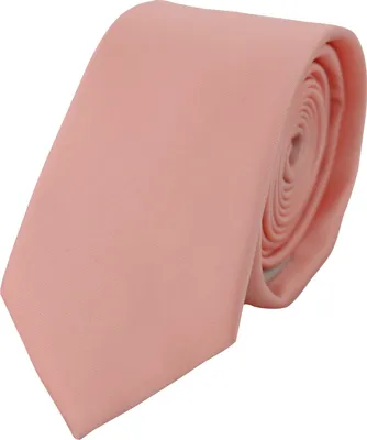Produktbild von Fabio Farini - 1 Stück einfarbige Herren Schlips - Unicolor Krawatte in 6cm oder 8cm Breite Schmal (6cm), Altrosa perfekt als Geschenk