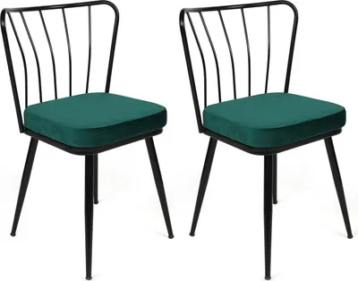 Produktbild von Skye Decor, Yıldız-951 V2, Stuhlset (2 Stück), Grün, 100 % METALL, 43 x 42 x 82 cm