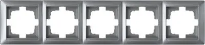 Produktbild von Universal Rahmen 5-fach Premium serie STILE Silber