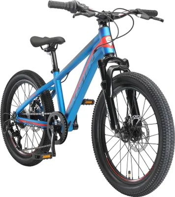 Produktbild von BIKESTAR Kinder Jugend Mountainbike 20 Zoll ab 6 - 7 Jahre | 7 Gang Hardtail MTB Sport Scheibenbremse Federgabel | Blau Orange