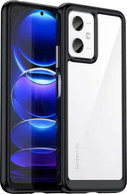 Produktbild von Xiaomi Poco X5 Hülle, Klar Rückseite Stoßfeste TPU Silikon Bumper Schutzhülle für Xiaomi Poco X5/Redmi Note 12 5G Schwarz