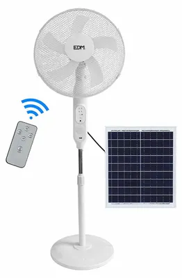 Immagine prodotto di Ventilatore da terra EDM 33523 Bianco 25 W Solare