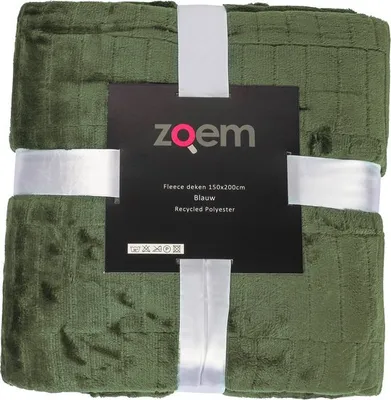 Immagine prodotto di Zoem - Coperta in pile XL verde - Plaid in pile XL - Qualità extra pesante - Verde oliva - 205 x 150 - 300 g/m² - Coperta