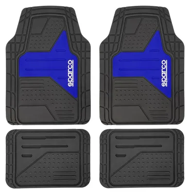 Image de Tapis de sol universels SPARCO SPF511BL Avant et arrière 65 (avant) 32 (arrière) cm 46 (arrière) 49 (avant) cm PVC 3,6 kg
