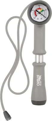 Productafbeelding van Handpomp Expansievaten - Dubbelwerkende Pomp - Druk Controleren - Met Nauwkeurige Manometer - 70 cm Slang - Grijs