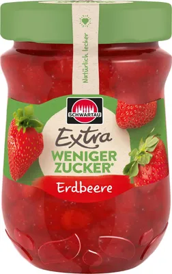 Produktbild von Schwartau Extra Weniger Zucker Erdbeere, 300g