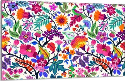 Obrázek produktu pro Kryt varné desky 80x52cm 1-dílný keramický kryt varné desky, barevné květy
