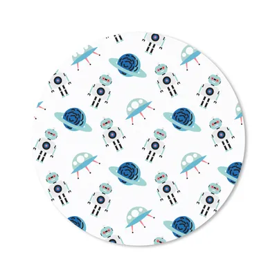 Produktbild von MuchoWow® Mauspad Mousepad Weltraum - Roboter - Planeten - Muster 50x50 cm - Mousepads - Maus Mat - Pad - Mausunterlage - Vinyl