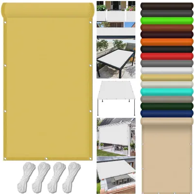 Immagine prodotto di Tenda da sole rettangolare, 160 x 180 cm, color crema, idrorepellente, protezione UV del 98%
