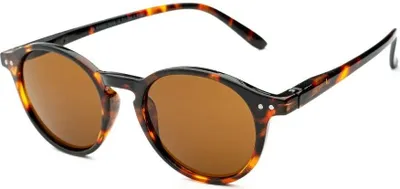 Produktbild von Sonnenbrille rund Polycarbonat-Gläser UV400 Schutz Schwarz Braun Waye Wx0001X003