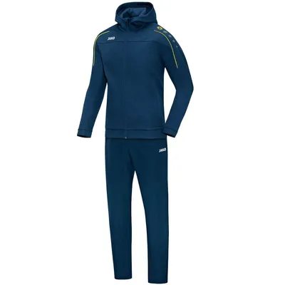 Produktbild von JAKO Unisex Präsentationsanzug Classico mit Kapuze, Farbe:nightblue/citro, Größe:L