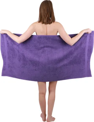 Produktbild von Betz Duschtuch 70 x 140 cm PREMIUM 100% Baumwolle Liegetuch Strandtuch Farbe: lila